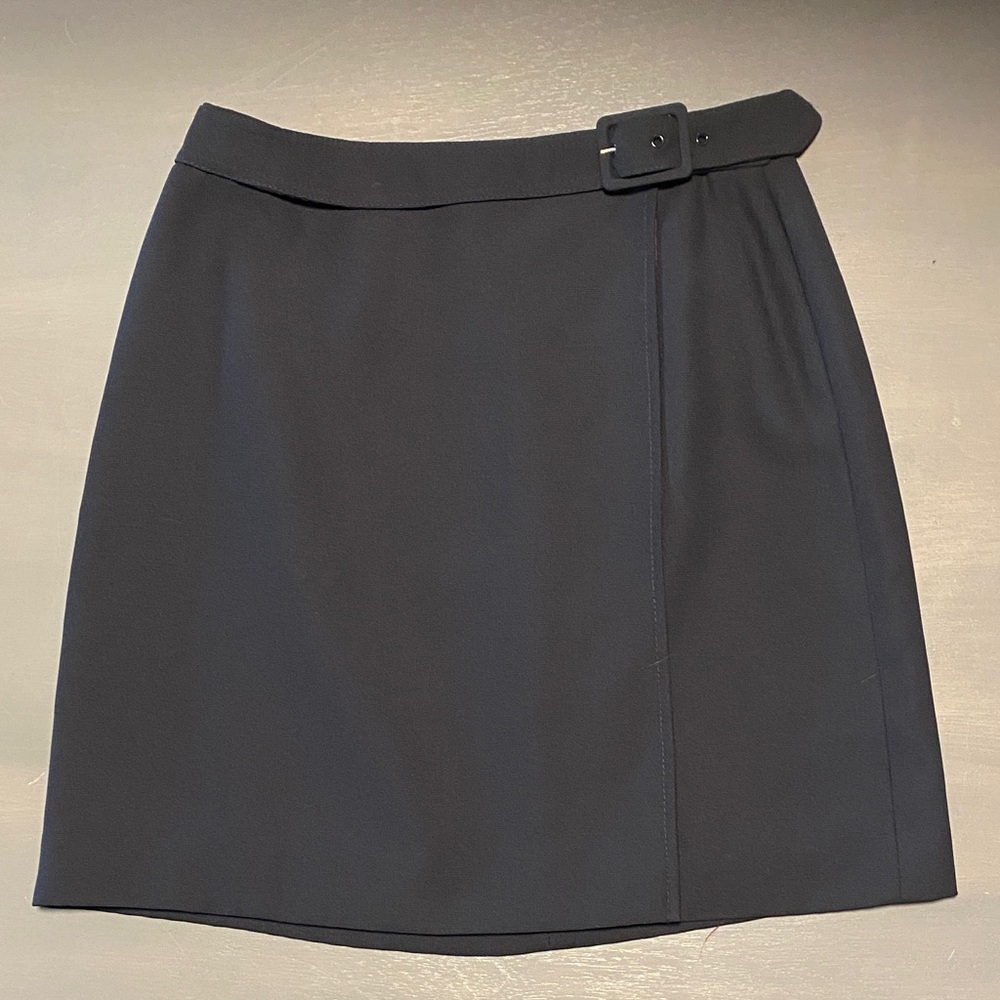 90’s Navy Wrap Miniskirt with Buckle
